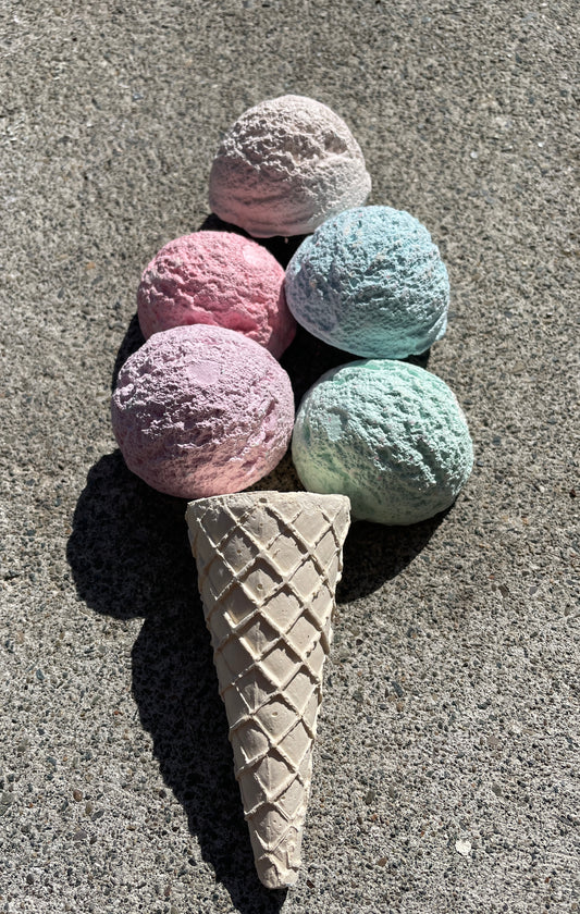 Icecream Cone and Scoops Chalk Set