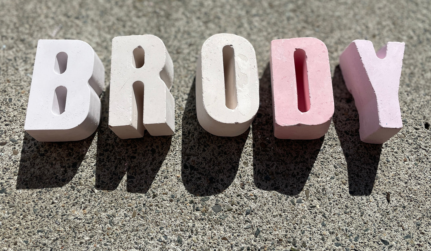 Personalised Name Set Chalk 5-8 Letters