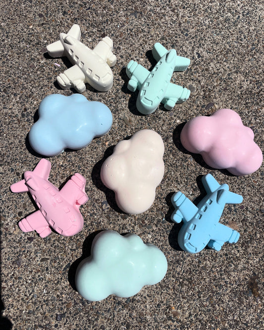 Aeroplanes In The Clouds Chalk Set